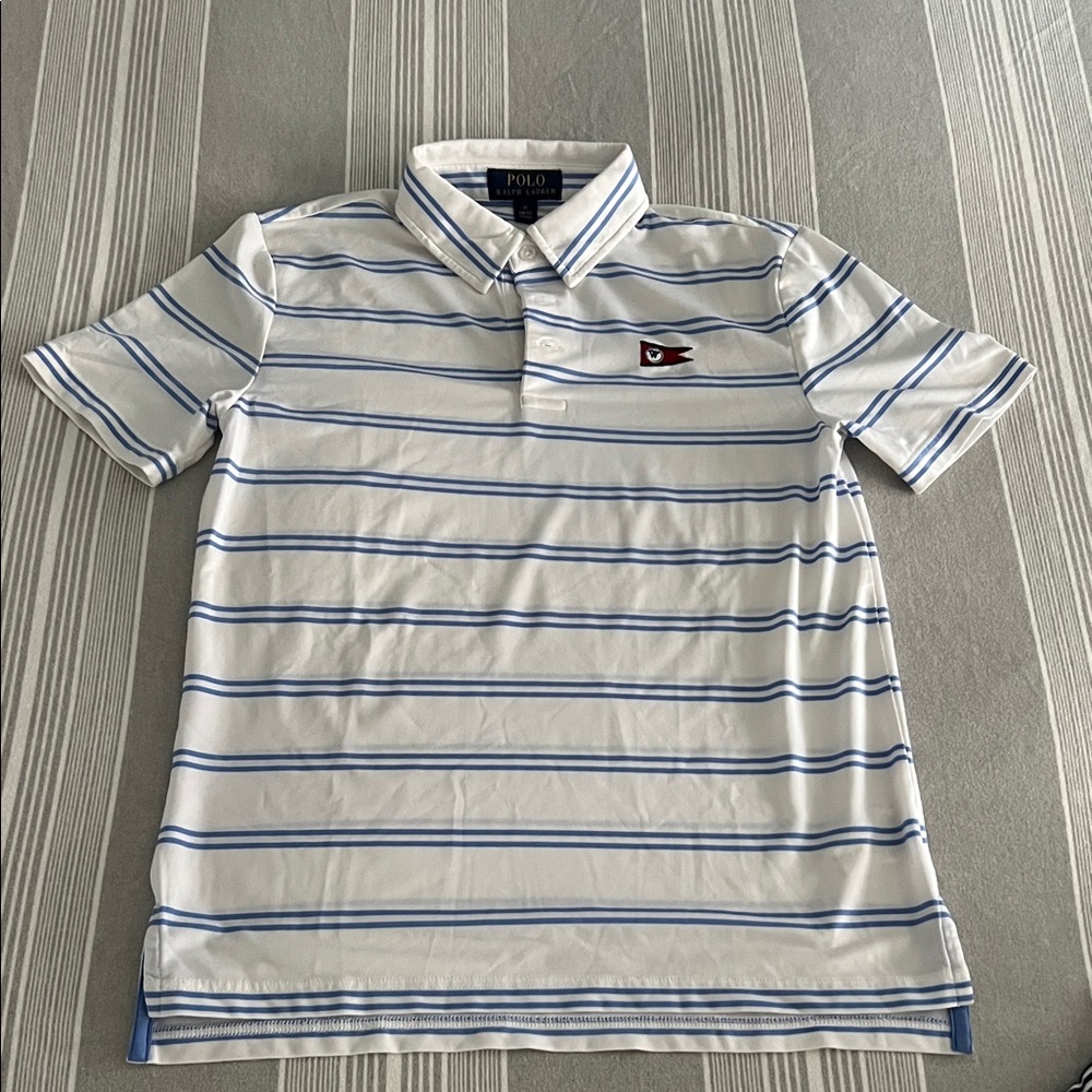 Polo by Ralph Lauren kids White and Blue Striped Polo Shirt